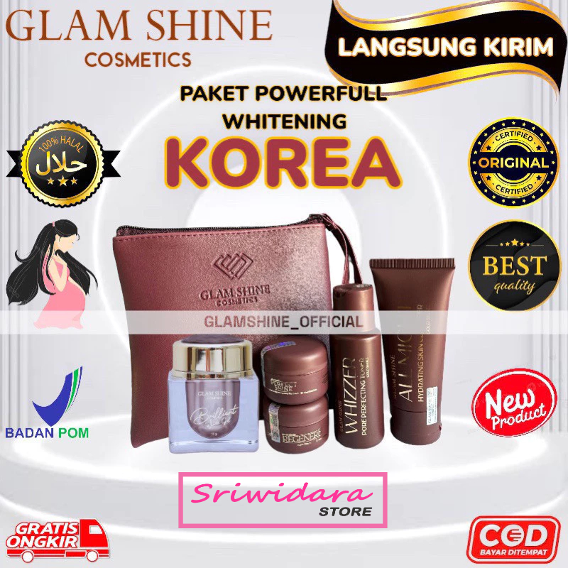 Glamshine Paket Powerfull Whitening Series Glamshineofficial Glamshine skincare official store Glam 