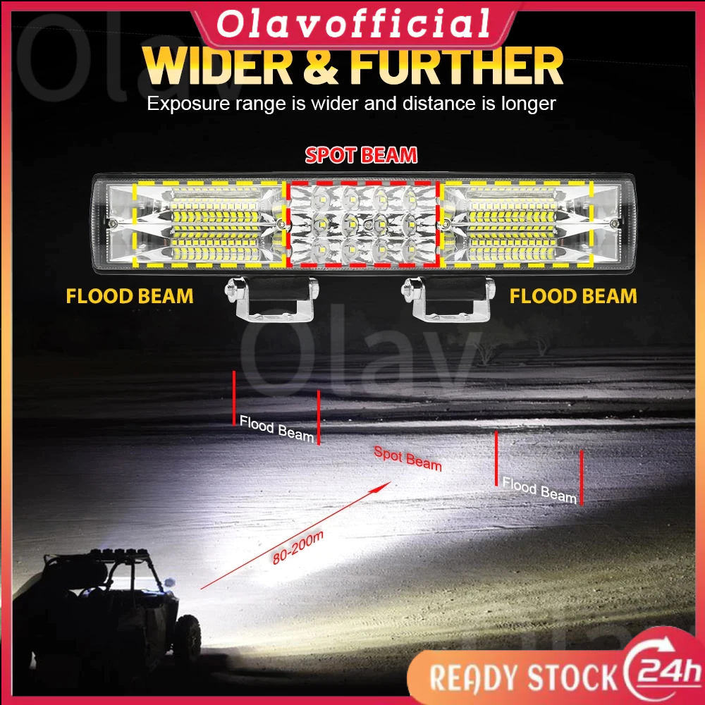 120W 12V-60V SLRG LED Light/Light Bar Spot Banjir Led Bar/untuk Mobil SUV Off Road Lampu Lampu/Off-R