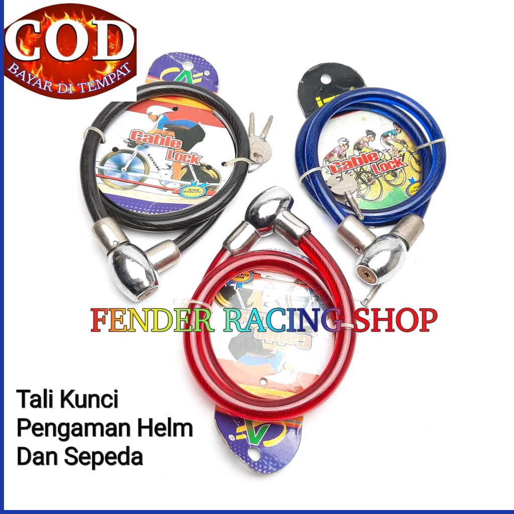 Terjangkau Tali Rantai Gembok Pengaman Helm Motor ,Mobil, Sepeda Tersedia Gembok Motor Anti Maling/K
