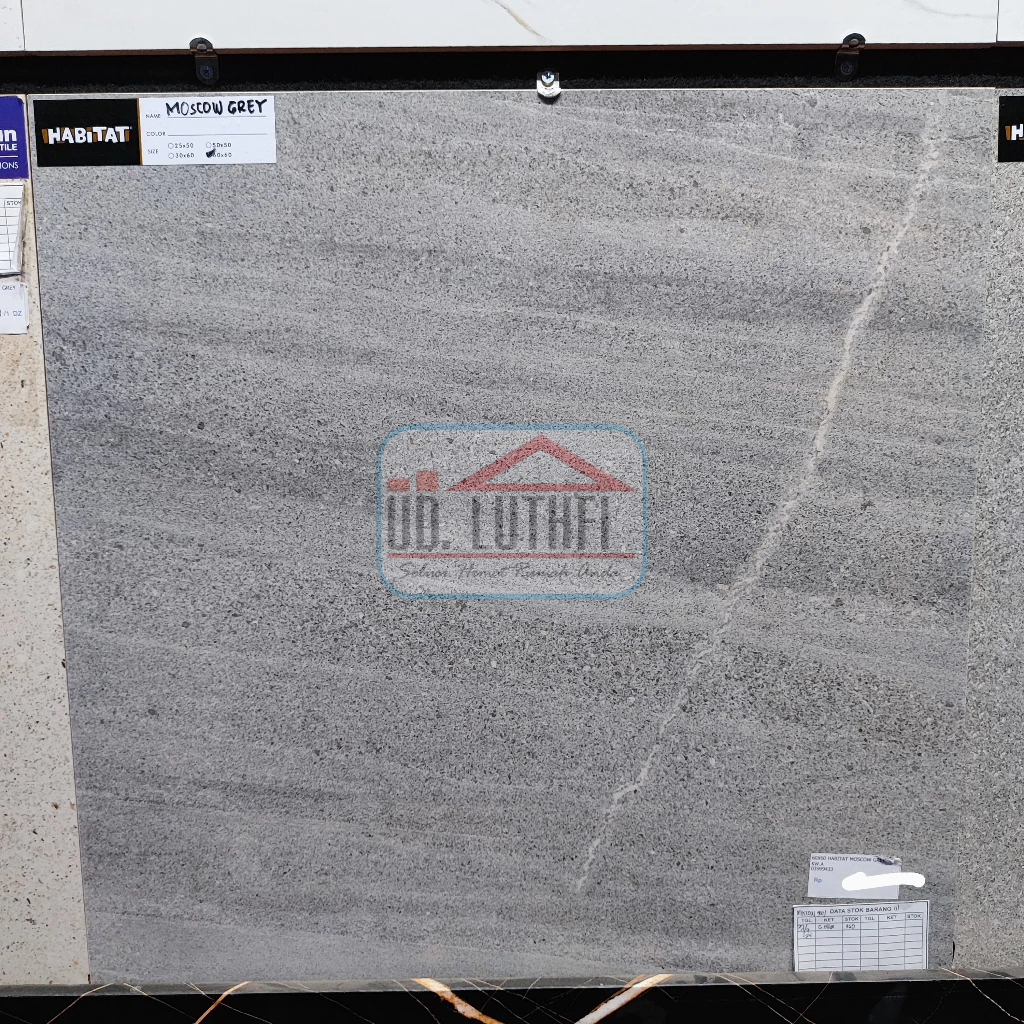 Keramik Lantai Kasar 60x60 Habitat Moscow Grey