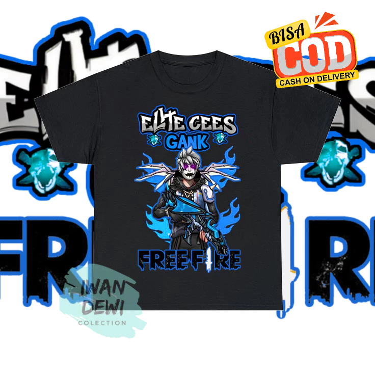 Baju kaos anak ff freefire free fireee epep elite cees SG opm anak laki-laki usia 1-10 tahun