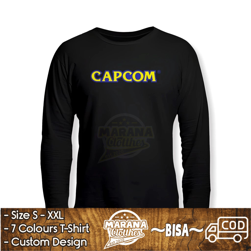 Kaos Capcom LogLengan Panjang Kaos Distro