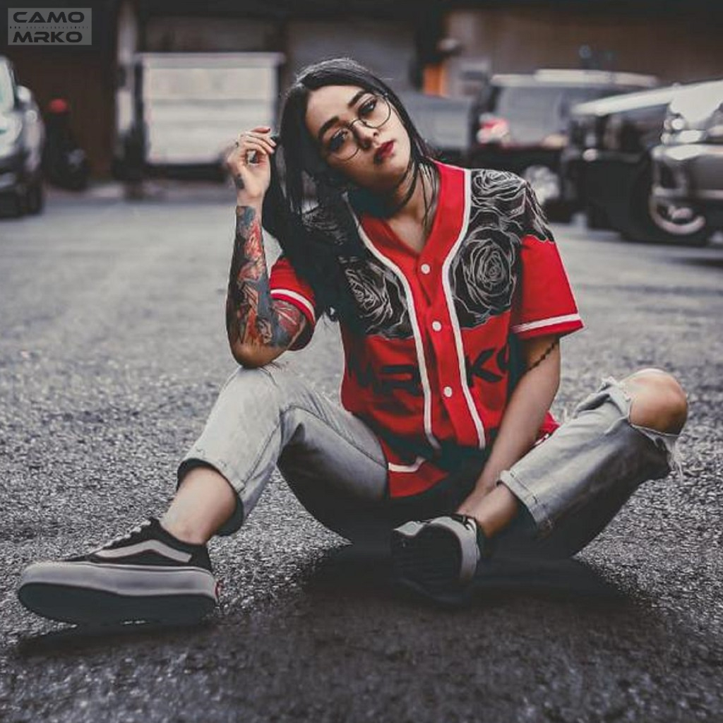 Baju Baseball Wanita Jersey Billabong Distro Premium CAMO MRKO Bilabong Kaos Full Print Original