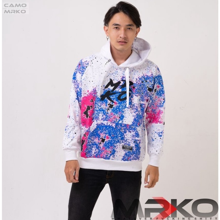 Jaket Sweater Hoodie Premium Distro Bandung CAMO MRKO OFFICIAL Leaf Astronot Galaxy MRKO084 Original
