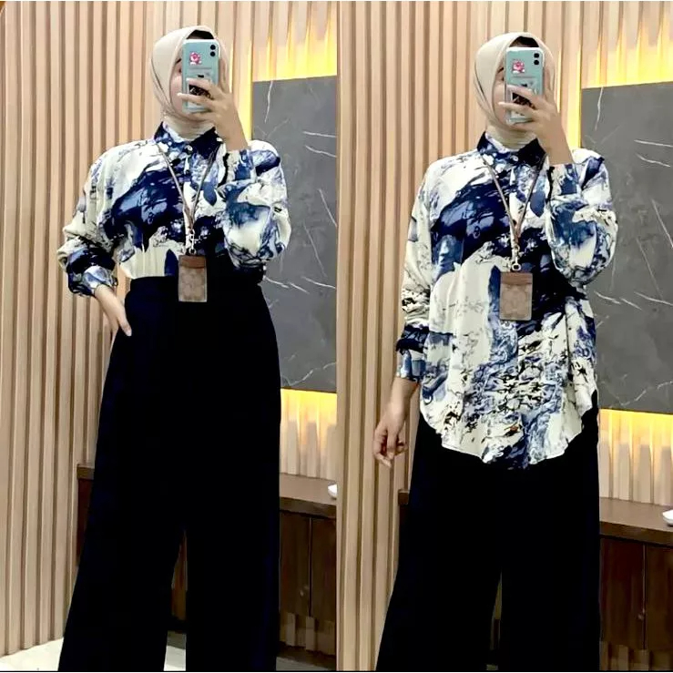 Atasan Dan Bawahan Outfit Santai Korean Style 1 Stel Ootd Stlan Kekinian Satu Pasang Baju Main Murah