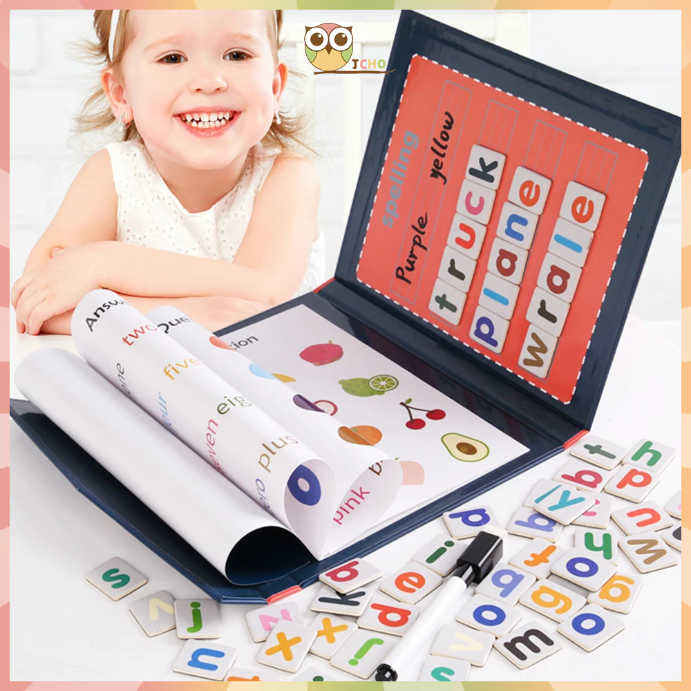 Jcho Mainan Edukasi Anak Spelling Game Book/Buku Magnet