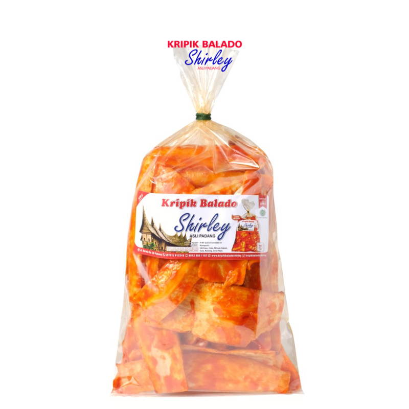 

Kripik Balado Shirley Panjang 500gr - Kripik Singkong Balado / Sanjay Balado Padang