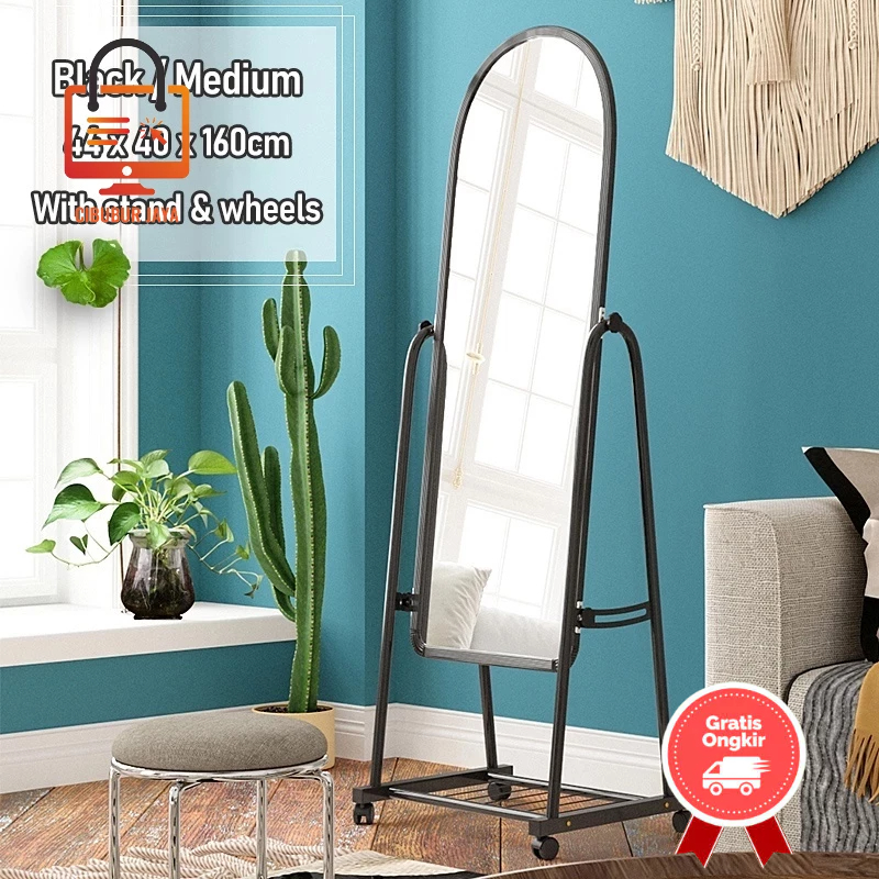 CIBUBUR JAYA CERMIN BERDIRI FULL BODY DENGAN RODA CERMIN AESTHETIC CERMIN GANTUNG CERMIN RIAS