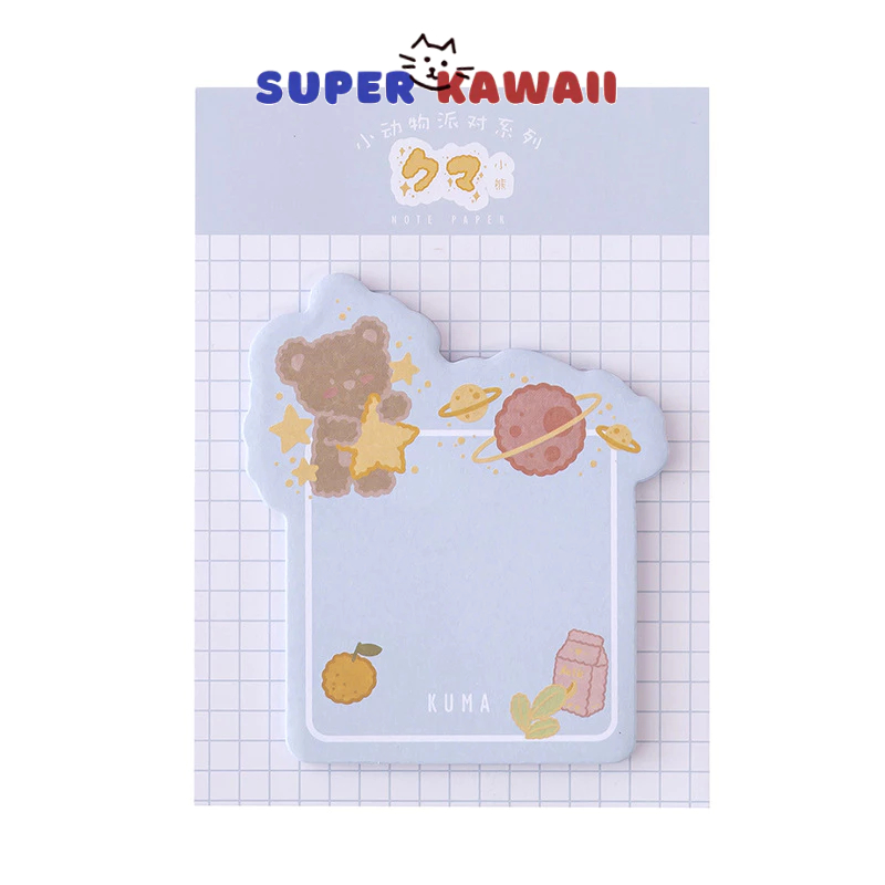 

Super Kawaii - [SK71] Sticky Notes bentuk karakter kartun lucu notepad catatan tempel mini notebook mini animal unik