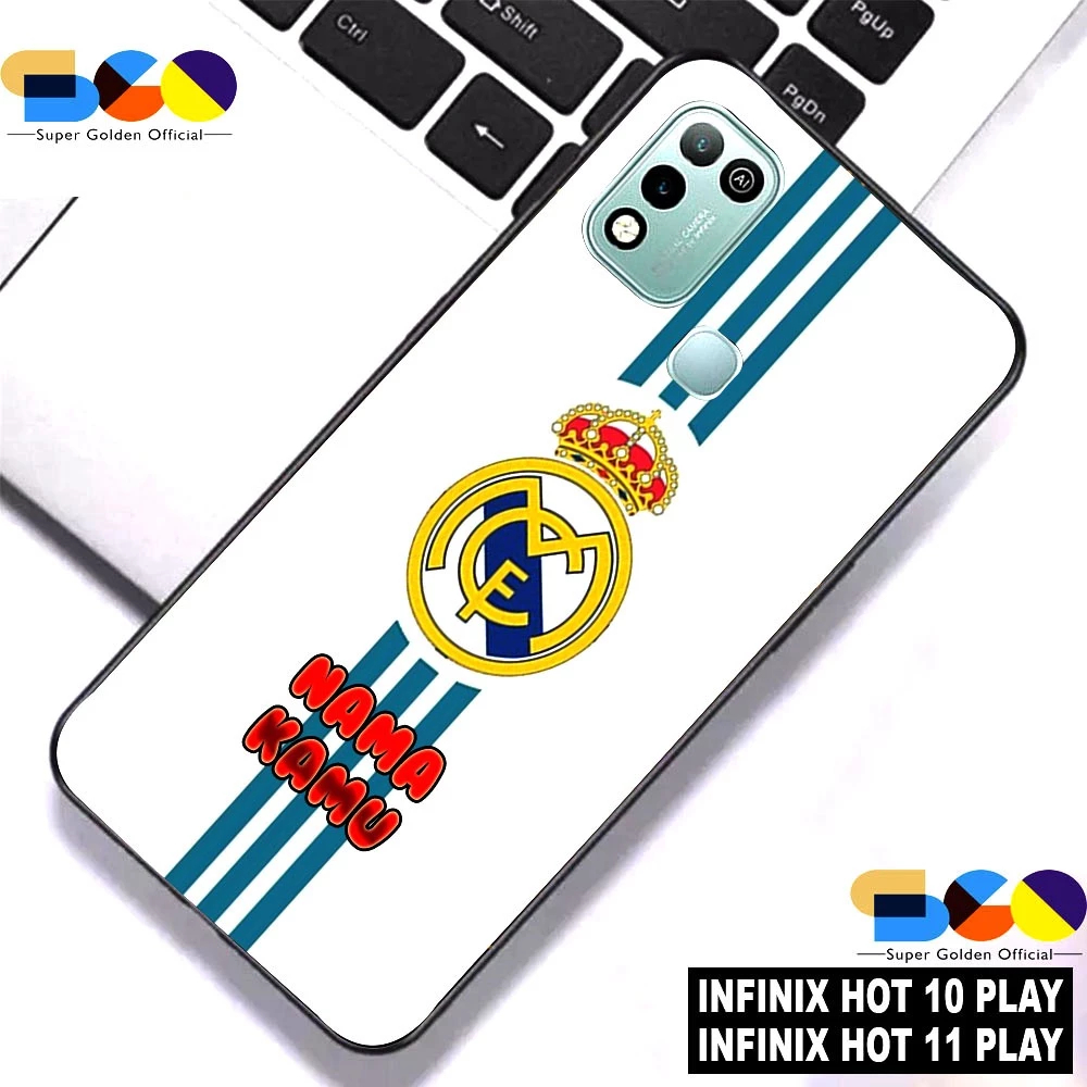 CASE INFINIX HOT 10/11 play Case REAL MADRID Glossy Case Aesthetic Custom Case Anime Case Hp infinix