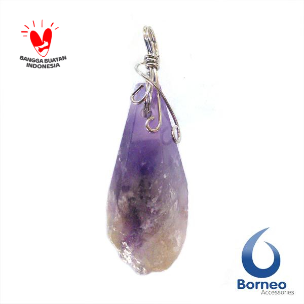 Liontin Rough Kecubung Ungu