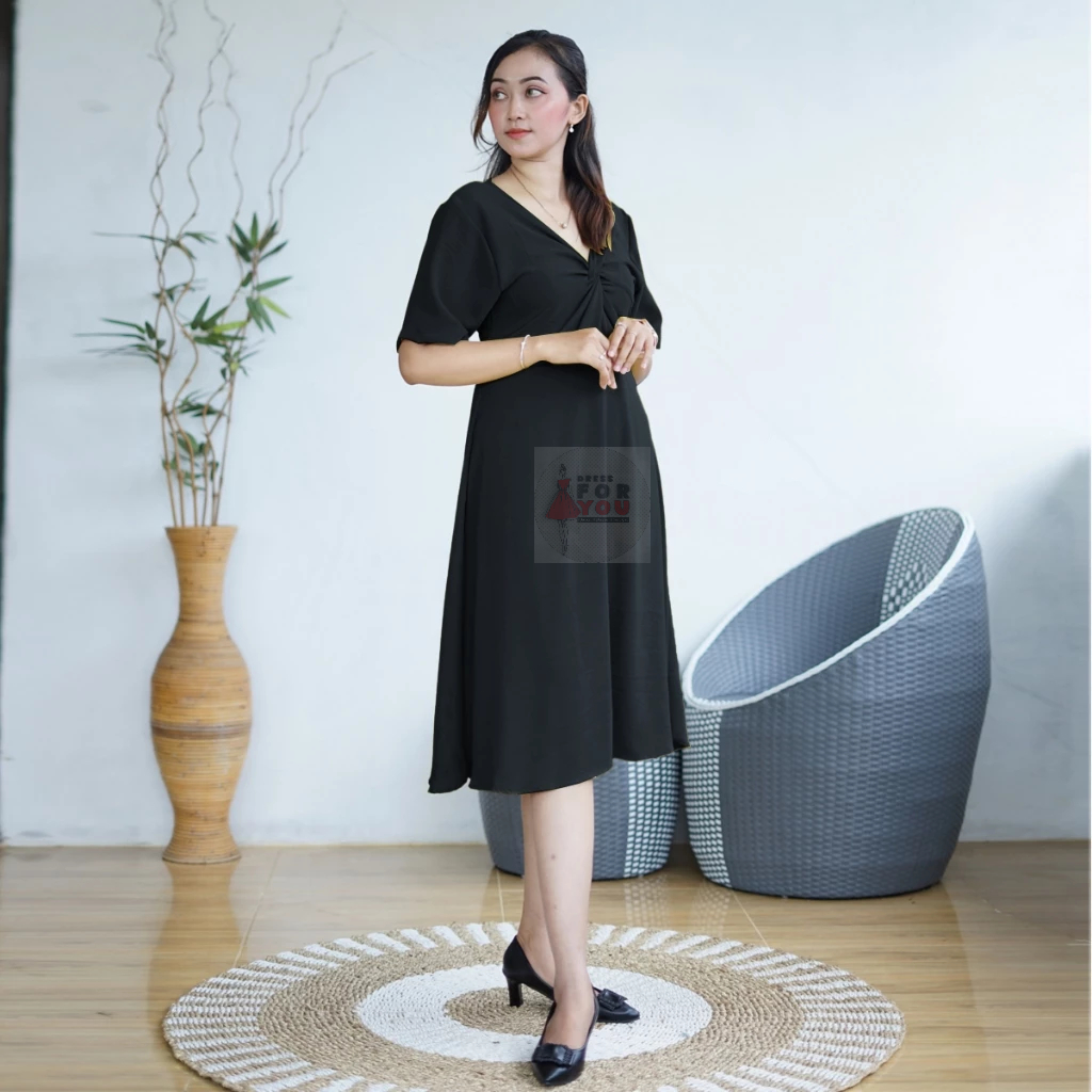 Natal Dress Midi Feodora fashion / dress meyrolind kebaya / gaun pesta terbaru / dress party / dress