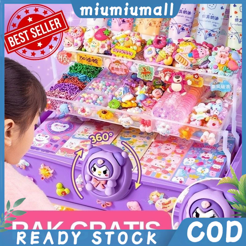 

【MURAH COD】399/599/1019PCS DIY Gantungan Kunci Akrilik Set Mainan Cream Guka Set DIY Guka Set Stiker Kartu Kotak Cream Gum Guka Kartun