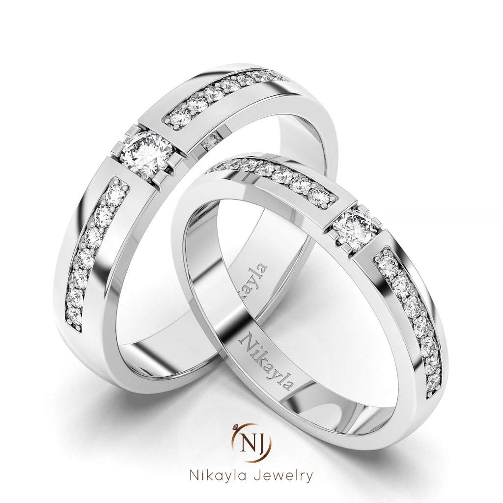 Nikayla Jewelry - Cincin tunangan Perak Couple Murni Nikayla Jewelry