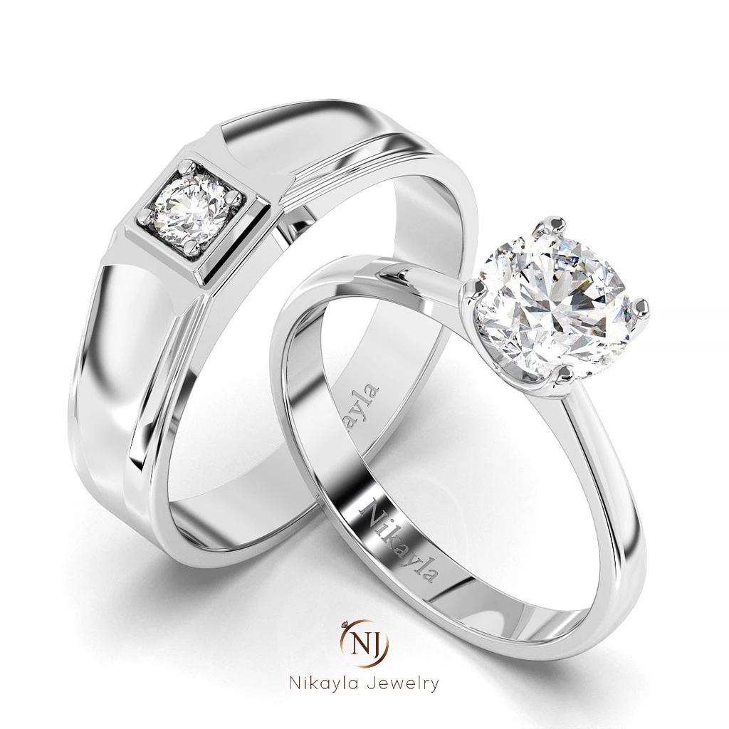 Nikayla Jewelry - Cincin Couple Emas & Palladium Cincin Tunangan & Nikah