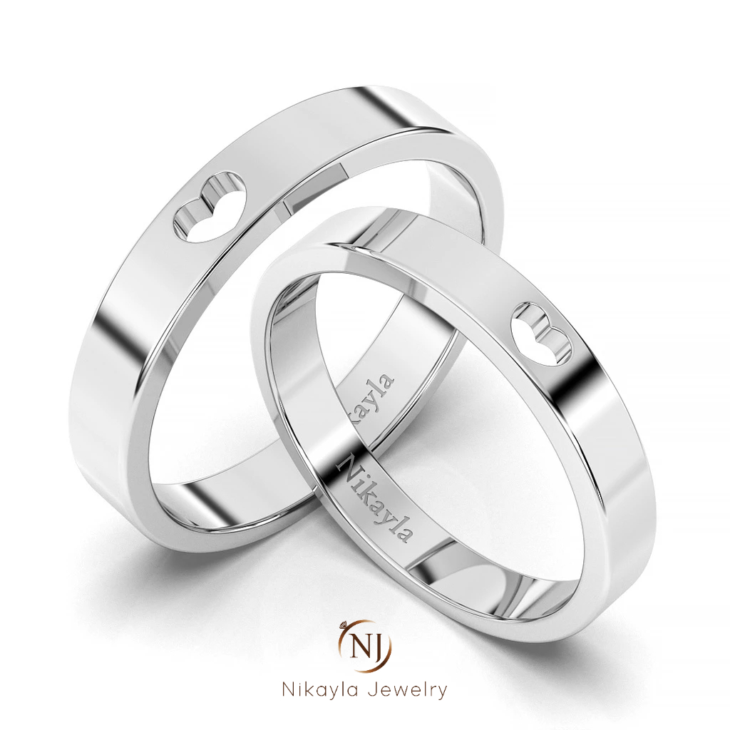 Nikayla Jewelry - Cincin Kawin Perak Murni Nikayla Jewelry