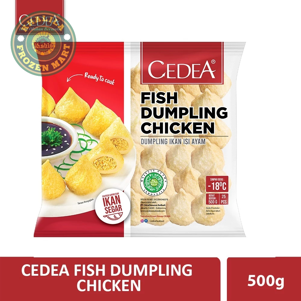 

CEDEA DUMPLING CHICKEN KEMASAN 500 GRAM DAMPLING AYAM FROZEN FOOD