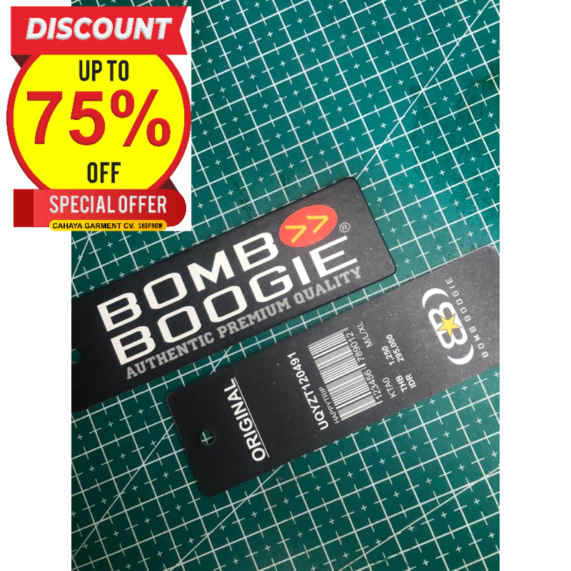 

BOMBOOGIE PRICE TAG HANGTAG BLACK BARCODE SUPER PREMIUM CO 1X DIKIRIM 600PCS
