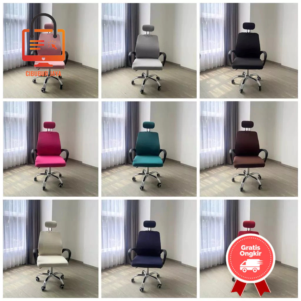 CIBUBUR JAYA GRATIS ONGKIR BALI SARUNG KURSI PUTAR SARUNG KURSI KANTOR OFFICE CHAIR COVER SIZE K / M