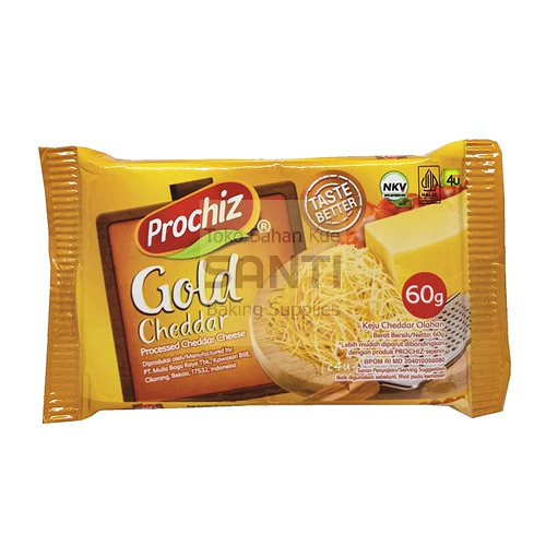 

Prochiz Gold Mini | Keju Cheddar Olahan Sachet | 60 Gram