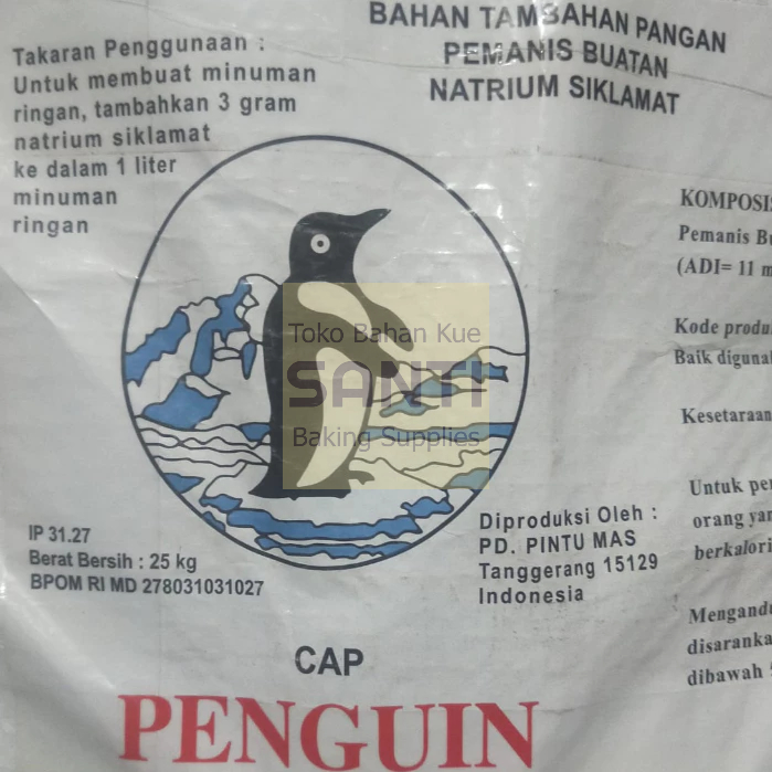 

Penguin | Gula Es / Pemanis Buatan Natrium Siklamat Sari Manis | 500 Gram (Repack)