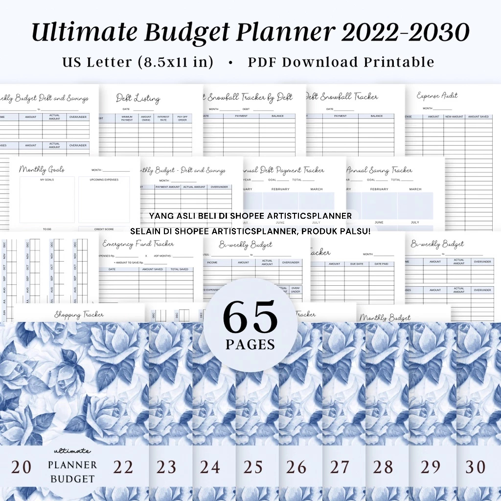 Ultimate Budget Planner | Monthly Budget Planner Printable | Financial Planner | PP01
