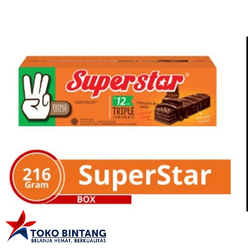 

Roma SupeerStar Triple Cokelat 12x16gr