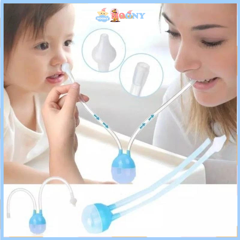 Moony Alat sedot ingus bayi anak bentuk selang Alat penyedot ingus bayi Alat hisap ingus Sedotan ing