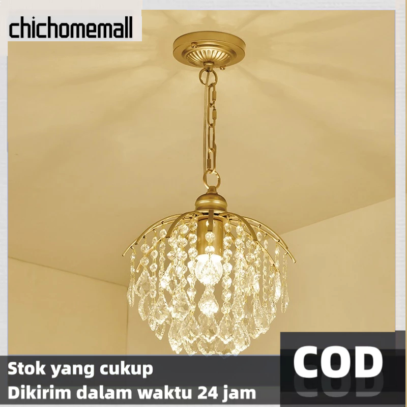 Lampu plafon kristal Lampu ceiling modern kristal round ceiling lamp untuk Tangga / ruang tamu / ter