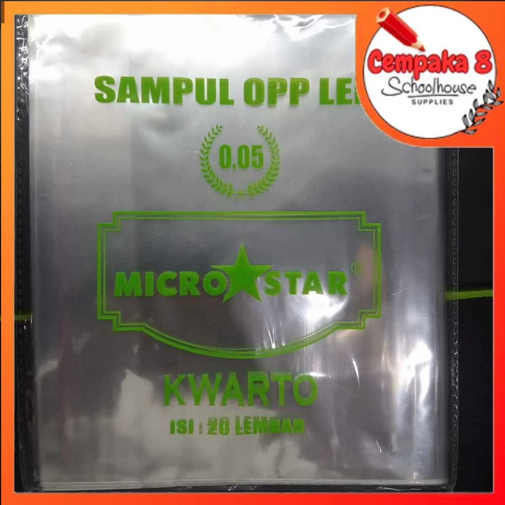 

(ISI 20 PC) SAMPUL MIKA Kwarto - SAMPUL BENING - UKURAN BUKU Tulis SIDU 38 & 58 - UTI0488