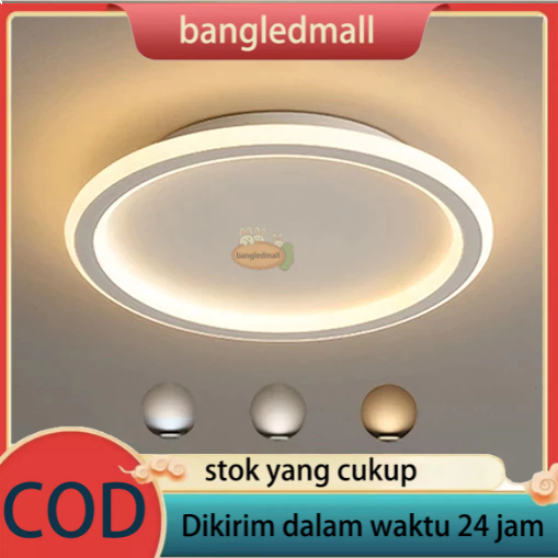 [COD] 3-color Lampu Plafon Minimalis Lampu lingkaran Untuk Dekorasi Kamar lampu gantung dekorasi pel