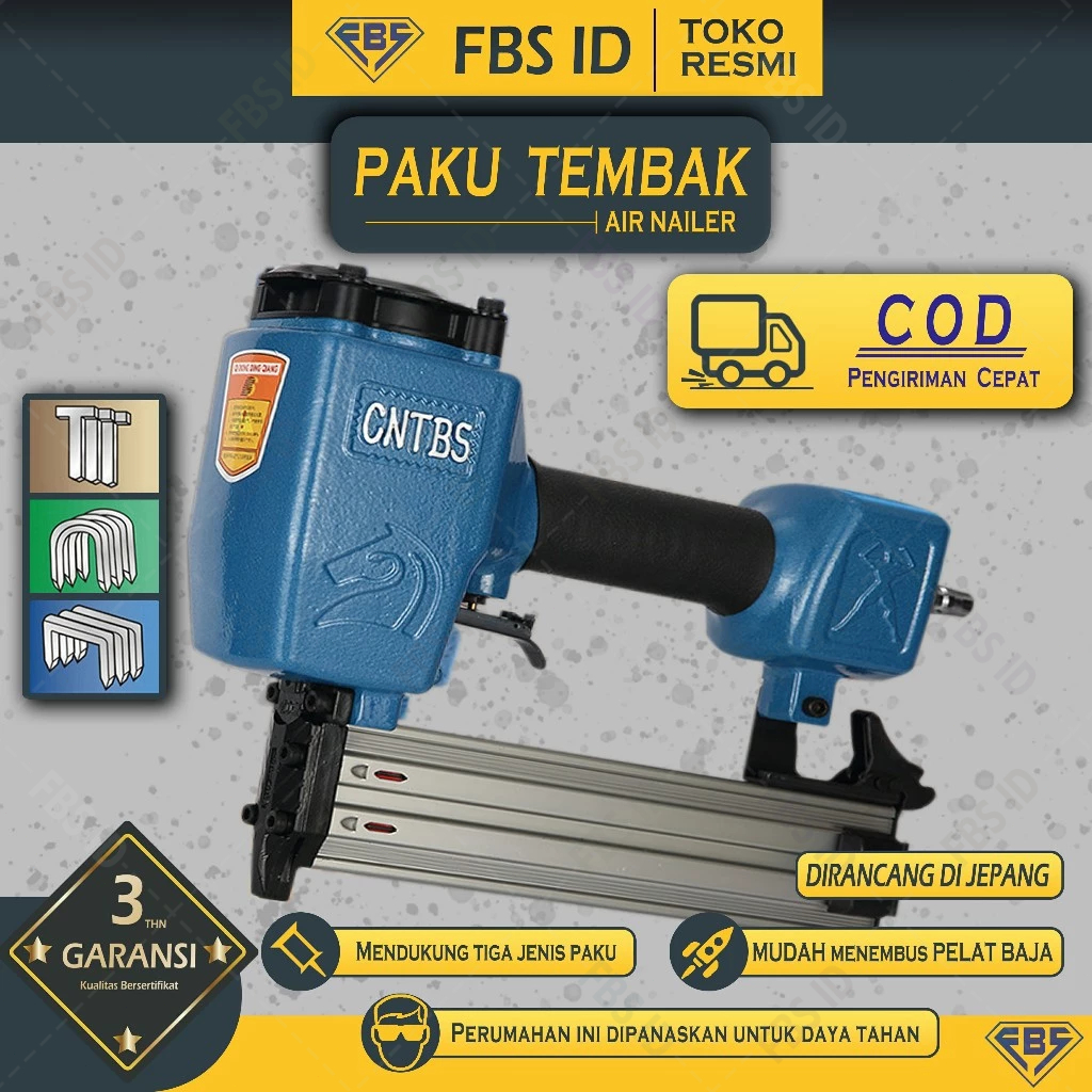 

Paku Tembak Angin Mesin Air Nailer Stapler Gun Pneumatic Nailer FBS New Version