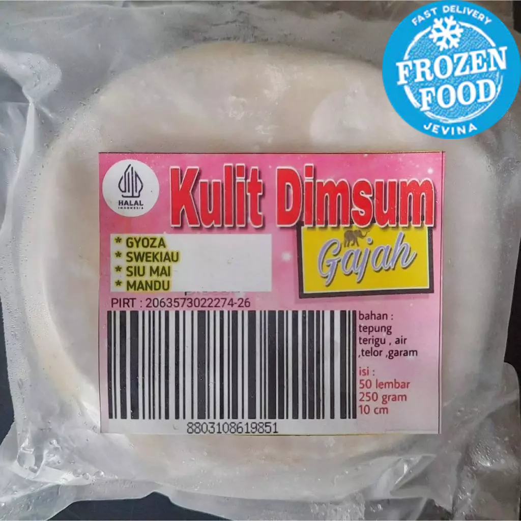 

Kulit Dimsum Cap Gajah Bulat | Kotak | Warna 250g