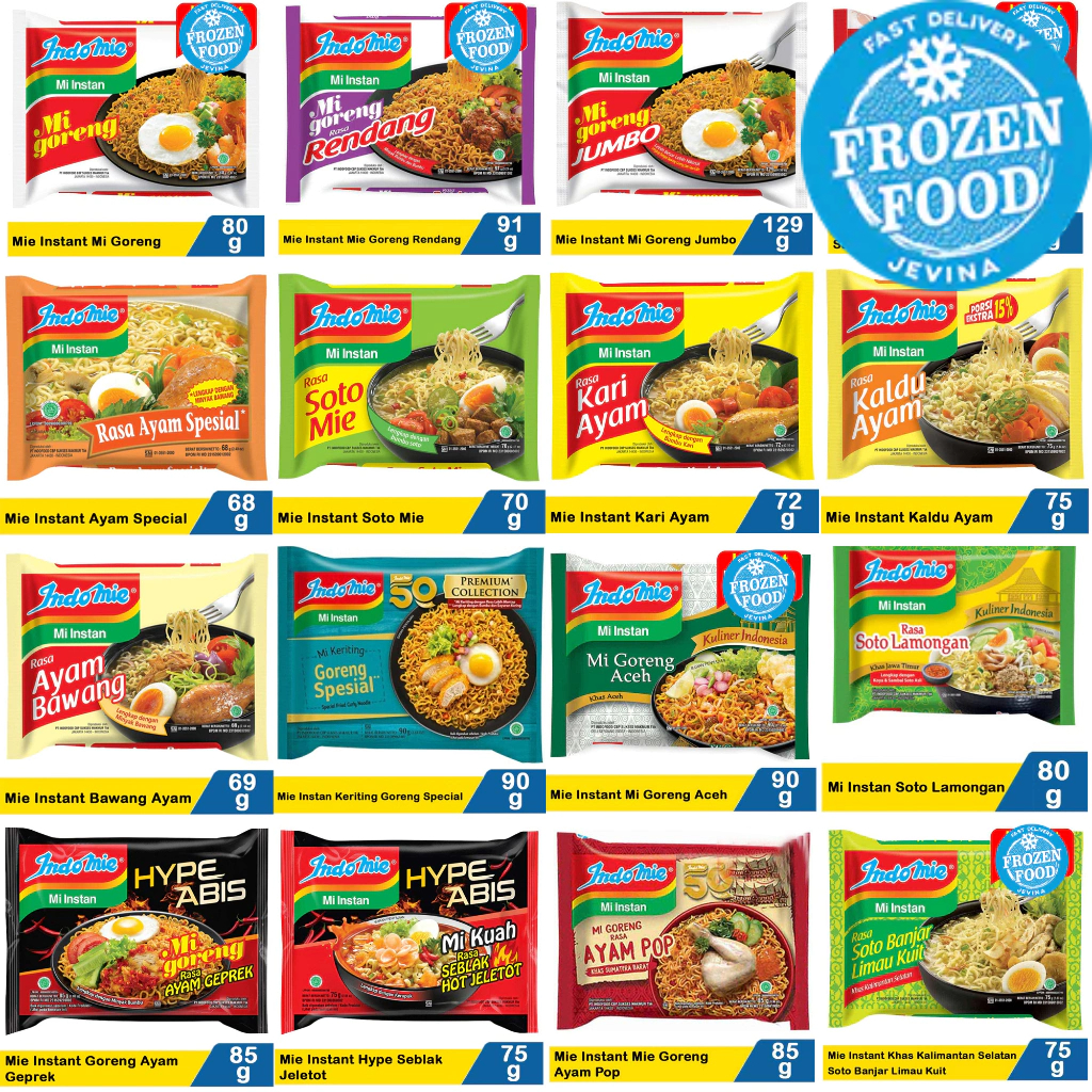 

Indomie Goreng | Indomie Instant 16 Varian Rasa