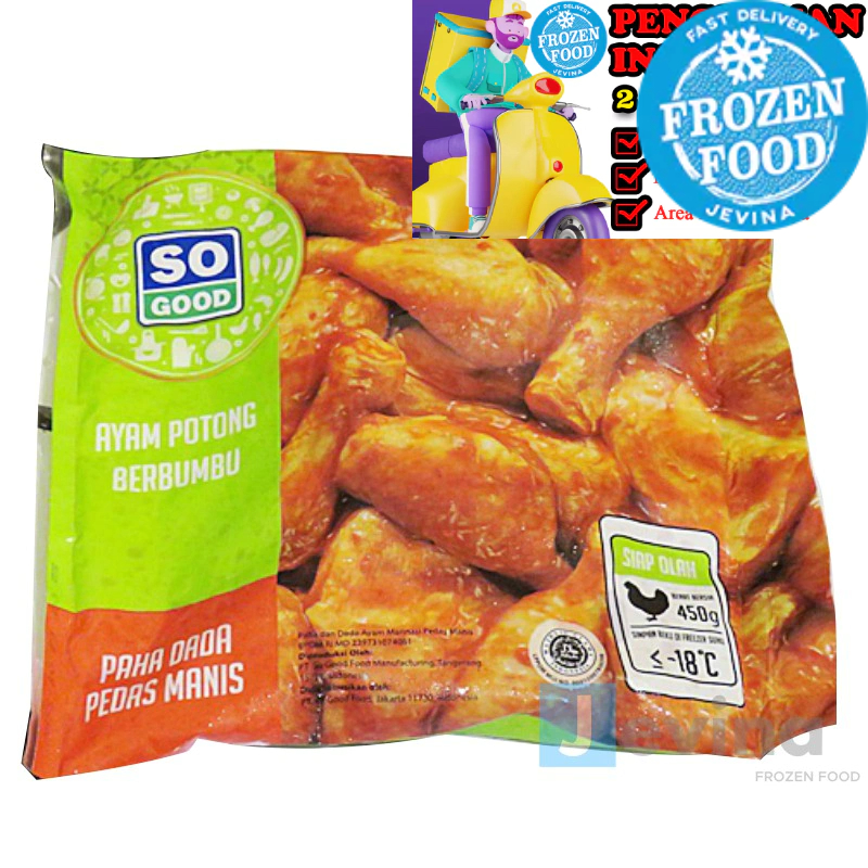 

So Good Ayam Potong Paha Dada Pedas Manis 450g