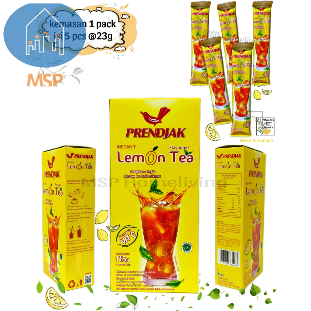 

Teh Lemon Instant Prendjak Stick 23 gr / Isi 5 sachet