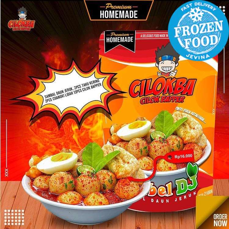 

Cilokba Sambal Daun Jeruk Frozen 210 gr