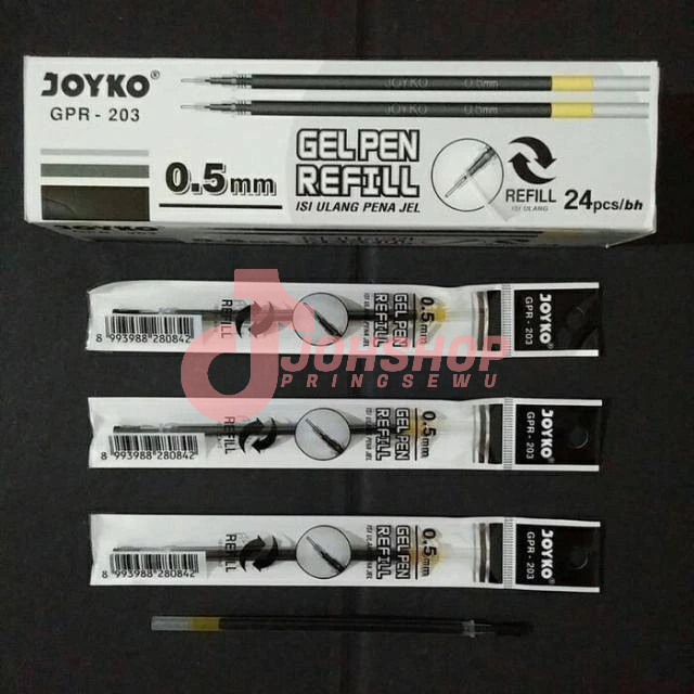 

(1pcs) Pulpen gel joyko refill 0.5mm GPR-203 Lancip