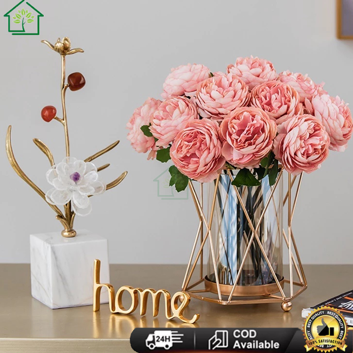 【Harga Minimum】COD Vas bunga besar mewah tempat bunga dan hiasan meja hiasan ruang tamu pot bunga hi