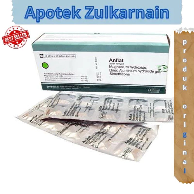 ANFLAT TABLET kelebihan asam lambung, tukak lambung,