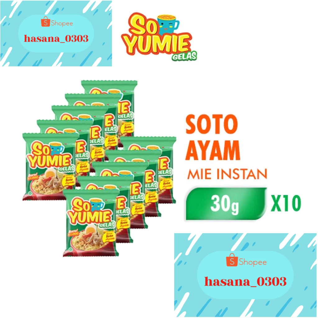 

So Yumie Mie Gelas Soto Ayam 30 gr isi 10 pcs