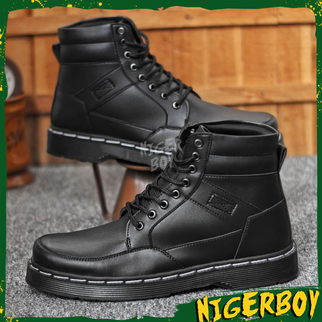 NIGERBOY Seji - Sepatu Pantofel Boots Pria Docmart Kasual