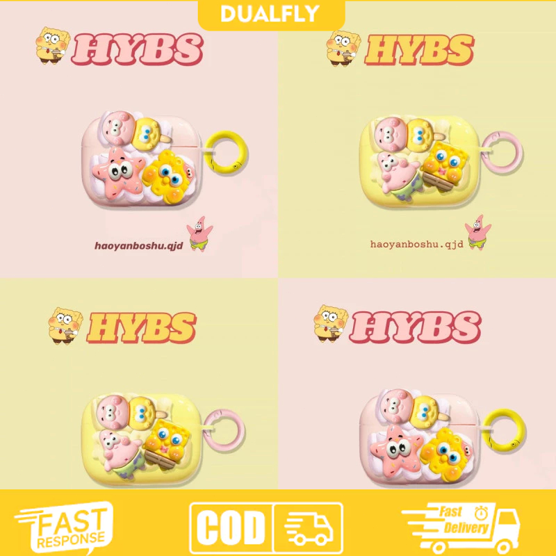 Berlaku Baseus E3/WM05/M2 Penutup Headset Bluetooth E3 Kartun Krim Karet DIY Baseus WM05 Soft Case M