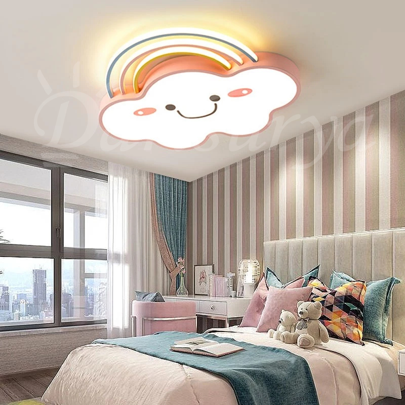 hot deals lampu plafon anak kartun awan pelangi dekorasi lampu hias plafon anak kamar termasuk