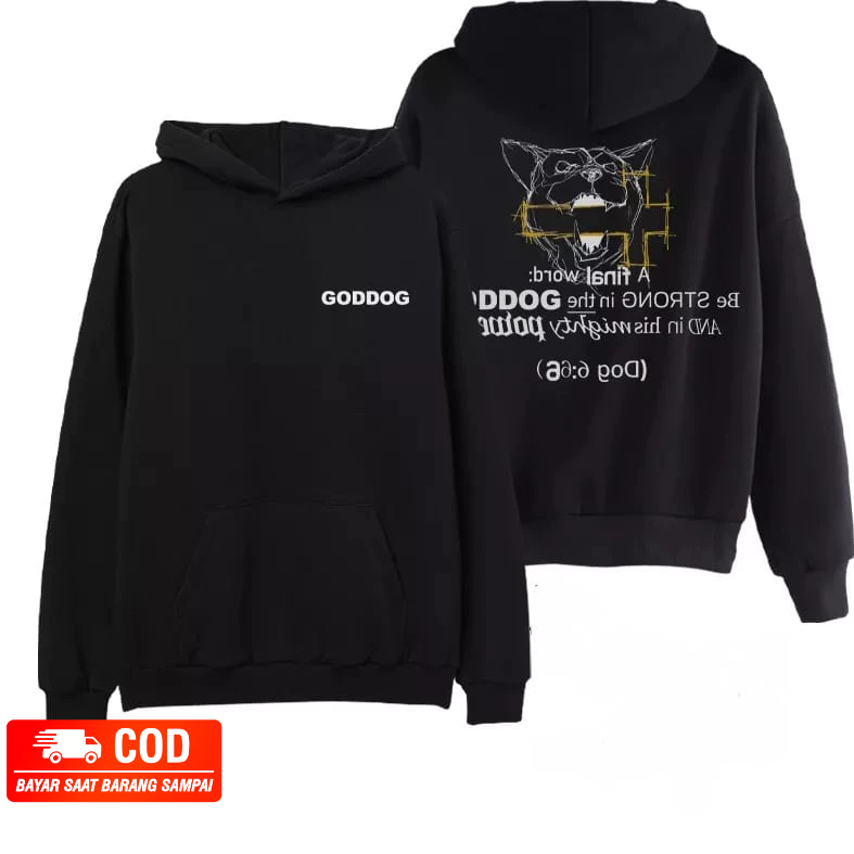 Jaket Sweater Hoodie hodie god dog seong yohan webtoon lookism anime ptj laki laki pria