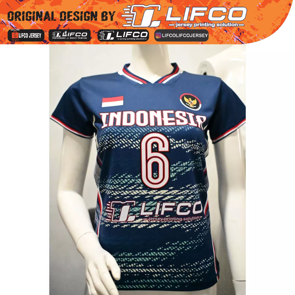 JERSEY ORIGINAL LIFCO INDONESIA BIRU (CEWEK)