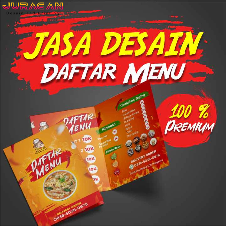 Jasa Desain Daftar Menu | Daftar menu makanan dan minuman