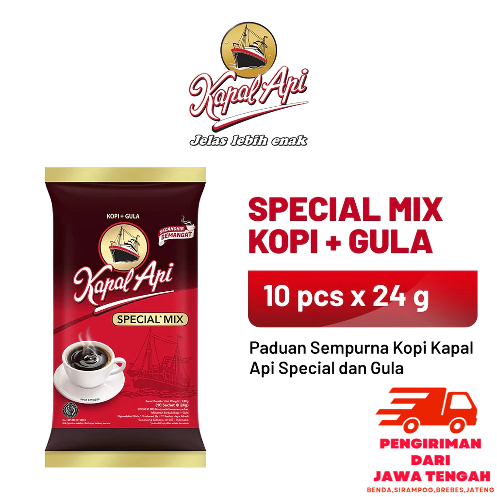 

Kopi kapal api spesial mix | 1 renceng (10 sachet)