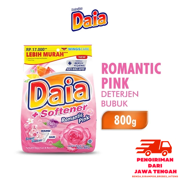 

DAIA Deterjen Bubuk Softerner Pink 800gr