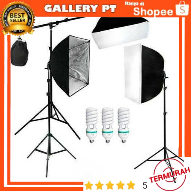 Photography Foto Studio Lightning Kit alat Vlog